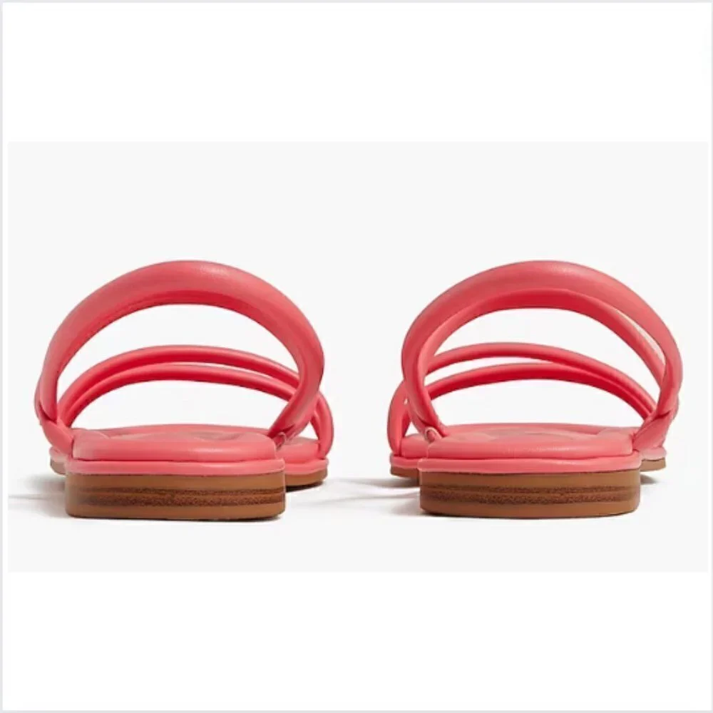 NEW J. Crew Tubular-strap sandals, Coral Pink, Size 6